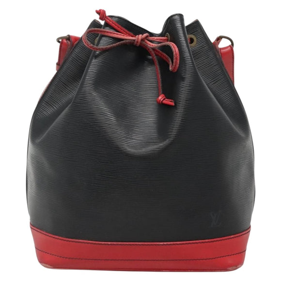 LOUIS VUITTON Epi Noe Shoulder Bag Bicolor Black Red M44017 LV Auth 133153