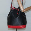 LOUIS VUITTON Epi Noe Shoulder Bag Bicolor Black Red M44017 LV Auth 133153-21