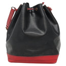 LOUIS VUITTON Epi Noe Shoulder Bag Bicolor Black Red M44017 LV Auth 133153-2