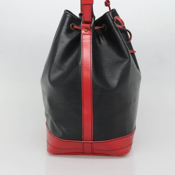 LOUIS VUITTON Epi Noe Shoulder Bag Bicolor Black Red M44017 LV Auth 133153