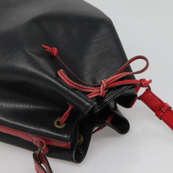 LOUIS VUITTON Epi Noe Shoulder Bag Bicolor Black Red M44017 LV Auth 133153