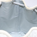 Christian Dior Trotter Canvas Romantic Shoulder Bag PVC White Silver Auth 133156-19