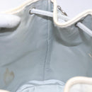 Christian Dior Trotter Canvas Romantic Shoulder Bag PVC White Silver Auth 133156-20