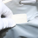 Christian Dior Trotter Canvas Romantic Shoulder Bag PVC White Silver Auth 133156-12