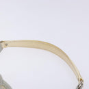 Christian Dior Trotter Canvas Romantic Shoulder Bag PVC White Silver Auth 133156-8