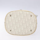 Christian Dior Trotter Canvas Romantic Shoulder Bag PVC White Silver Auth 133156V-5