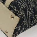 GUCCI Tote Bag Canvas Navy Gold 141470 Auth 133157-11