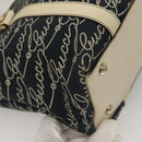GUCCI Tote Bag Canvas Navy Gold 141470 Auth 133157-12