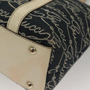 GUCCI Tote Bag Canvas Navy Gold 141470 Auth 133157-13