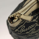 GUCCI Tote Bag Canvas Navy Gold 141470 Auth 133157-15