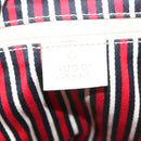 GUCCI Tote Bag Canvas Navy Gold 141470 Auth 133157-16