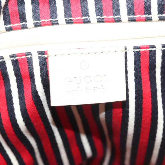 GUCCI Tote Bag Canvas Navy Gold 141470 Auth 133157