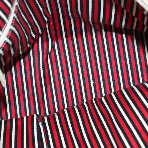 GUCCI Tote Bag Canvas Navy Gold 141470 Auth 133157