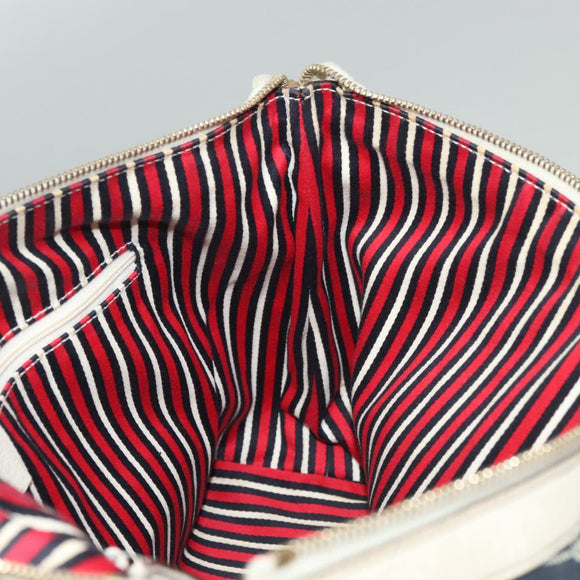 GUCCI Tote Bag Canvas Navy Gold 141470 Auth 133157