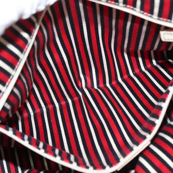 GUCCI Tote Bag Canvas Navy Gold 141470 Auth 133157