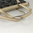 GUCCI Tote Bag Canvas Navy Gold 141470 Auth 133157-7