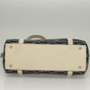 GUCCI Tote Bag Canvas Navy Gold 141470 Auth 133157-9