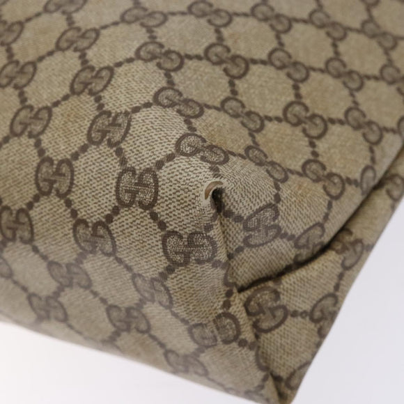 GUCCI GG Supreme Web Sherry Line Tote Bag PVC Beige Red 39 02 003 Auth 133158