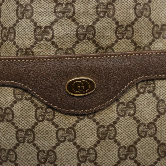 GUCCI GG Supreme Web Sherry Line Tote Bag PVC Beige Red 39 02 003 Auth 133158