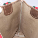 GUCCI GG Supreme Web Sherry Line Tote Bag PVC Beige Red 39 02 003 Auth 133158-18