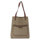 GUCCI GG Supreme Web Sherry Line Tote Bag PVC Beige Red 39 02 003 Auth 133158-2