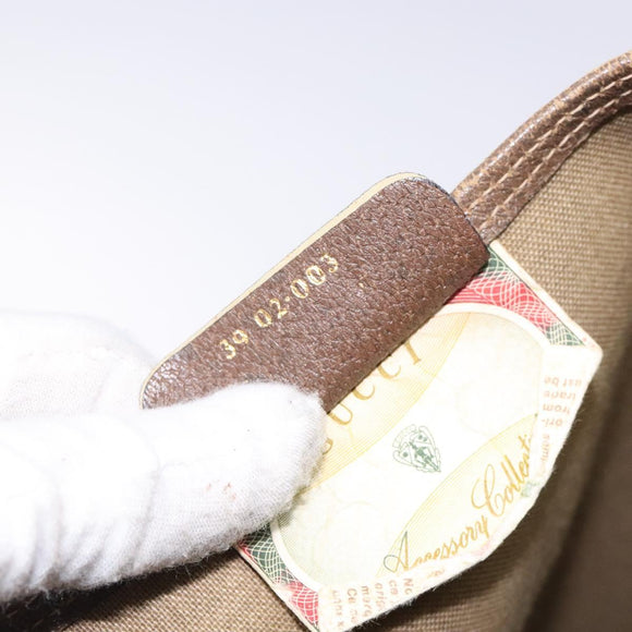 GUCCI GG Supreme Web Sherry Line Tote Bag PVC Beige Red 39 02 003 Auth 133158