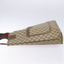 GUCCI GG Supreme Web Sherry Line Tote Bag PVC Beige Red 39 02 003 Auth 133158-5
