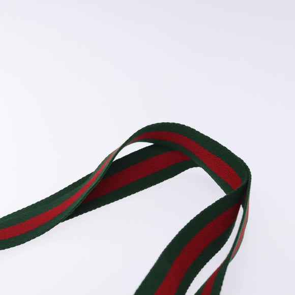 GUCCI GG Supreme Web Sherry Line Tote Bag PVC Beige Red 39 02 003 Auth 133158