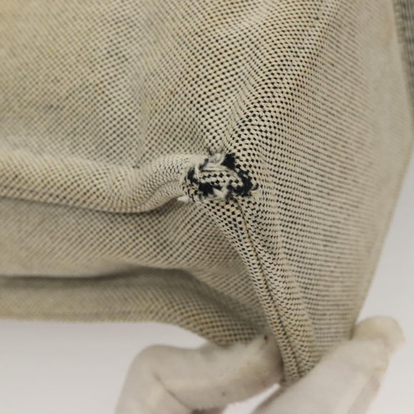 HERMES Fourre Tout MM Hand Bag Canvas Gray Silver Auth 133159