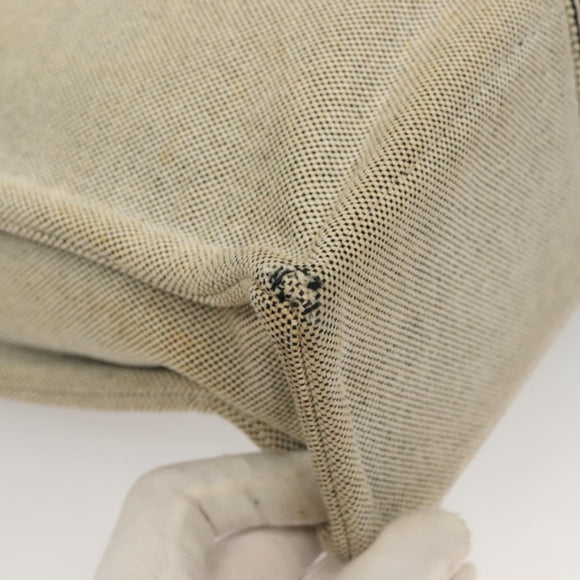 HERMES Fourre Tout MM Hand Bag Canvas Gray Silver Auth 133159