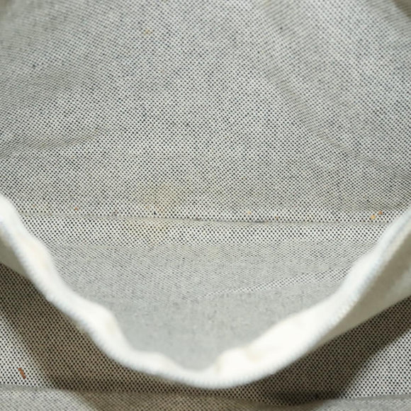 HERMES Fourre Tout MM Hand Bag Canvas Gray Silver Auth 133159