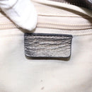 Salvatore Ferragamo Gancini Hand Bag Leather Silver Gold Auth 133160-17