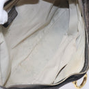 Salvatore Ferragamo Gancini Hand Bag Leather Silver Gold Auth 133160-18