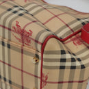 BURBERRY Nova Check Shoulder Bag PVC Beige Gold Auth 133163-15