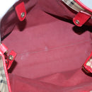 BURBERRY Nova Check Shoulder Bag PVC Beige Gold Auth 133163-10