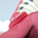 BURBERRY Nova Check Shoulder Bag PVC Beige Gold Auth 133163-12