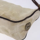 CELINE Macadam Canvas Accessory Pouch PVC Beige Auth 133172-15