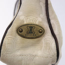 CELINE Macadam Canvas Accessory Pouch PVC Beige Auth 133172-10