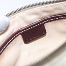 CELINE Macadam Canvas Accessory Pouch PVC Beige Auth 133172-18