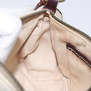 CELINE Macadam Canvas Accessory Pouch PVC Beige Auth 133172-20