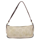 CELINE Macadam Canvas Accessory Pouch PVC Beige Auth 133172-13