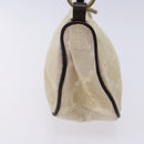 CELINE Macadam Canvas Accessory Pouch PVC Beige Auth 133172-3