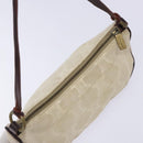 CELINE Macadam Canvas Accessory Pouch PVC Beige Auth 133172-6