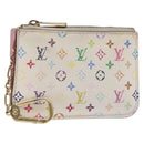 LOUIS VUITTON Monogram Multicolor Pochette Cles NM White M93734 LV Auth 133176-1