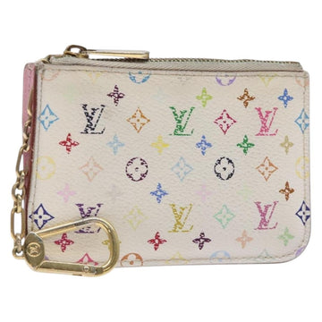 LOUIS VUITTON Monogram Multicolor Pochette Cles NM White M93734 LV Auth 133176