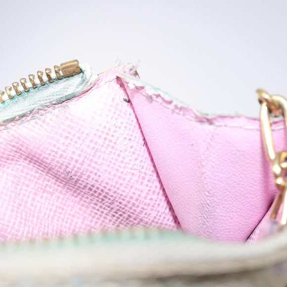 LOUIS VUITTON Monogram Multicolor Pochette Cles NM White M93734 LV Auth 133176