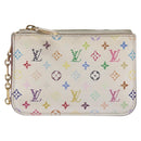 LOUIS VUITTON Monogram Multicolor Pochette Cles NM White M93734 LV Auth 133176-13