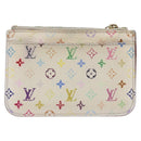 LOUIS VUITTON Monogram Multicolor Pochette Cles NM White M93734 LV Auth 133176-2