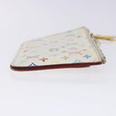 LOUIS VUITTON Monogram Multicolor Pochette Cles NM White M93734 LV Auth 133176-3