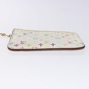 LOUIS VUITTON Monogram Multicolor Pochette Cles NM White M93734 LV Auth 133176-6